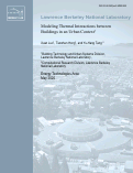Cover page: Modeling thermal interactions between buildings in an urban context