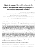 Cover page: What Is the Content of the World's Technologically Mediated Information and Communication Capacity: How Much Text, Image, Audio, and Video?