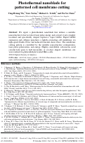 Cover page: Photothermal nanoblade for patterned cell membrane cutting