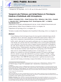 Cover page: Temporal lobe thickness and verbal memory in first-degree relatives of individuals with schizophrenia.