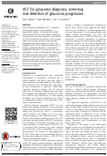 Cover page: OCT for glaucoma diagnosis, screening and detection of glaucoma progression