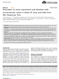 Cover page: Association of vision impairment and blindness with socioeconomic status in adults 50 years and older from Alto Amazonas, Peru