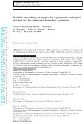 Cover page: Scalable smoothing strategies for a geometric multigrid method for the immersed boundary equations