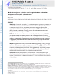 Cover page: Medical marijuana policies and hospitalizations related to marijuana and opioid pain reliever