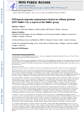 Cover page: PET-based response assessment criteria for diffuse gliomas (PET RANO 1.0): a report of the RANO group.