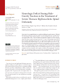 Cover page: Neurologic Deficit During Halo-Gravity Traction in the Treatment of Severe Thoracic Kyphoscoliotic Spinal Deformity