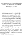 Cover page: Left, Right, and Center: Strategic Information Acquisition and Diversity in Judicial Panels