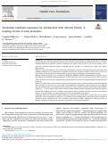 Cover page: Transition readiness measures for adolescents with chronic illness: A scoping review of new measures.