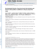 Cover page: Developmental histories of perceived racial discrimination and diurnal cortisol profiles in adulthood: A 20-year prospective study