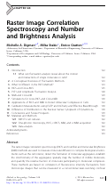 Cover page: Chapter Six Raster Image Correlation Spectroscopy and Number and Brightness Analysis