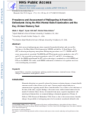 Cover page: Prevalence and Assessment of Malingering in Homicide Defendants Using the Mini-Mental State Examination and the Rey 15-Item Memory Test