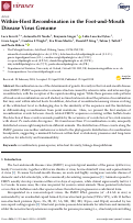 Cover page: Within-Host Recombination in the Foot-and-Mouth Disease Virus Genome.