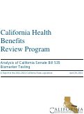 Cover page of Analysis of California Senate Bill 535: Biomarker Testing