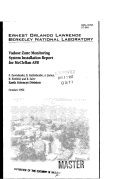 Cover page: Vadose Zone Monitoring System Installation Report for McClellan AFB