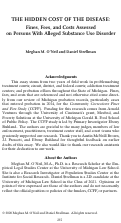 Cover page: The Hidden Cost of the Disease: Fines, Fees, and Costs Assessed on Persons With Alleged Substance Use Disorder