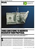 Cover page: Three questions to address rigour and reproducibility concerns in your grant proposal