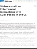 Cover page: Violence and Law Enforcement Interactions with LGBT People in the US