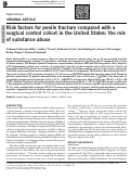 Cover page: Risk factors for penile fracture compared with a surgical control cohort in the United States: the role of substance abuse.