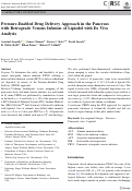 Cover page: Pressure-Enabled Drug Delivery Approach in the Pancreas with Retrograde Venous Infusion of Lipiodol with Ex Vivo Analysis