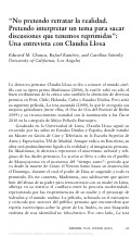 Cover page: "No pretendo retratar la realidad. Pretendo interpretar un tema para sacar discusiones que tenemos reprimidas": Una entrevista con Claudia Llosa