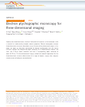 Cover page: Electron ptychographic microscopy for three-dimensional imaging