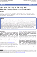 Cover page: Zika virus shedding in the stool and infection through the anorectal mucosa in mice