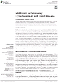 Cover page: Metformin in Pulmonary Hypertension in Left Heart Disease