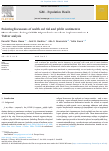 Cover page: Exploring discussions of health and risk and public sentiment in Massachusetts during COVID-19 pandemic mandate implementation: A Twitter analysis