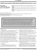 Cover page: Tibial Osteomyelitis Following Prehospital Intraosseous Access