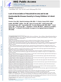 Cover page: Lack of Association of Household Income and Acute Gastroenteritis Disease Severity in Young Children: A Cohort Study