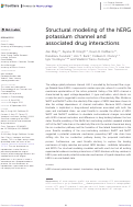 Cover page: Structural modeling of the hERG potassium channel and associated drug interactions