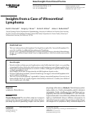 Cover page: Insights from a Case of Vitreoretinal Lymphoma