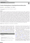 Cover page: The Role of Working Memory in Age-Related Emotional Memory Bias.