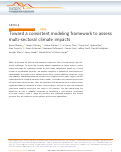 Cover page: Toward a consistent modeling framework to assess multi-sectoral climate impacts