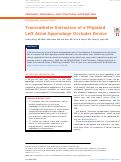 Cover page: Transcatheter Extraction of a Migrated Left Atrial Appendage Occluder Device.