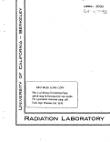 Cover page: SUMMARY OF THE RESEARCH PROGRESS MEETING OF NOV. 23, 1951.