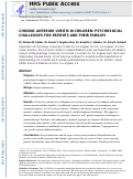 Cover page: Chronic Anterior Uveitis in Children: Psychosocial Challenges for Patients and Their Families.