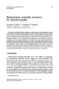 Cover page: Betweenness centrality measures for directed graphs