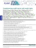 Cover page: Complementing model species with model clades.