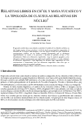 Cover page of Relativas libres en ch'ol y maya yucateco y la tipología de cláusulas relativas sin núcleo