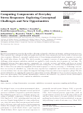 Cover page: Computing Components of Everyday Stress Responses: Exploring Conceptual Challenges and New Opportunities