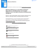 Cover page: Distress Tolerance as a Correlate of Tobacco Dependence and Motivation: Incremental Relations over and above Anxiety and Depressive Symptoms