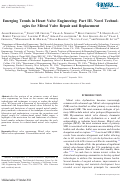 Cover page: Emerging Trends in Heart Valve Engineering: Part III. Novel Technologies for Mitral Valve Repair and Replacement