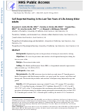 Cover page: Self-Reported Hearing in the Last 2 Years of Life in Older Adults.