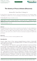 Cover page: The identity of Prunus dielsiana (Rosaceae)