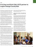 Cover page: 4-H, Boys and Girls Club, UCCE partner to inspire Orange County kids