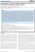 Cover page: Assessments of Total and Viable Escherichia coli O157:H7 on Field and Laboratory Grown Lettuce