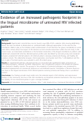 Cover page: Evidence of an increased pathogenic footprint in the lingual microbiome of untreated HIV infected patients