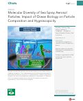 Cover page: Molecular Diversity of Sea Spray Aerosol Particles: Impact of Ocean Biology on Particle Composition and Hygroscopicity