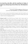 Cover page: A Conversation with Alberto Moreiras regarding the Notion of Infrapolitics.